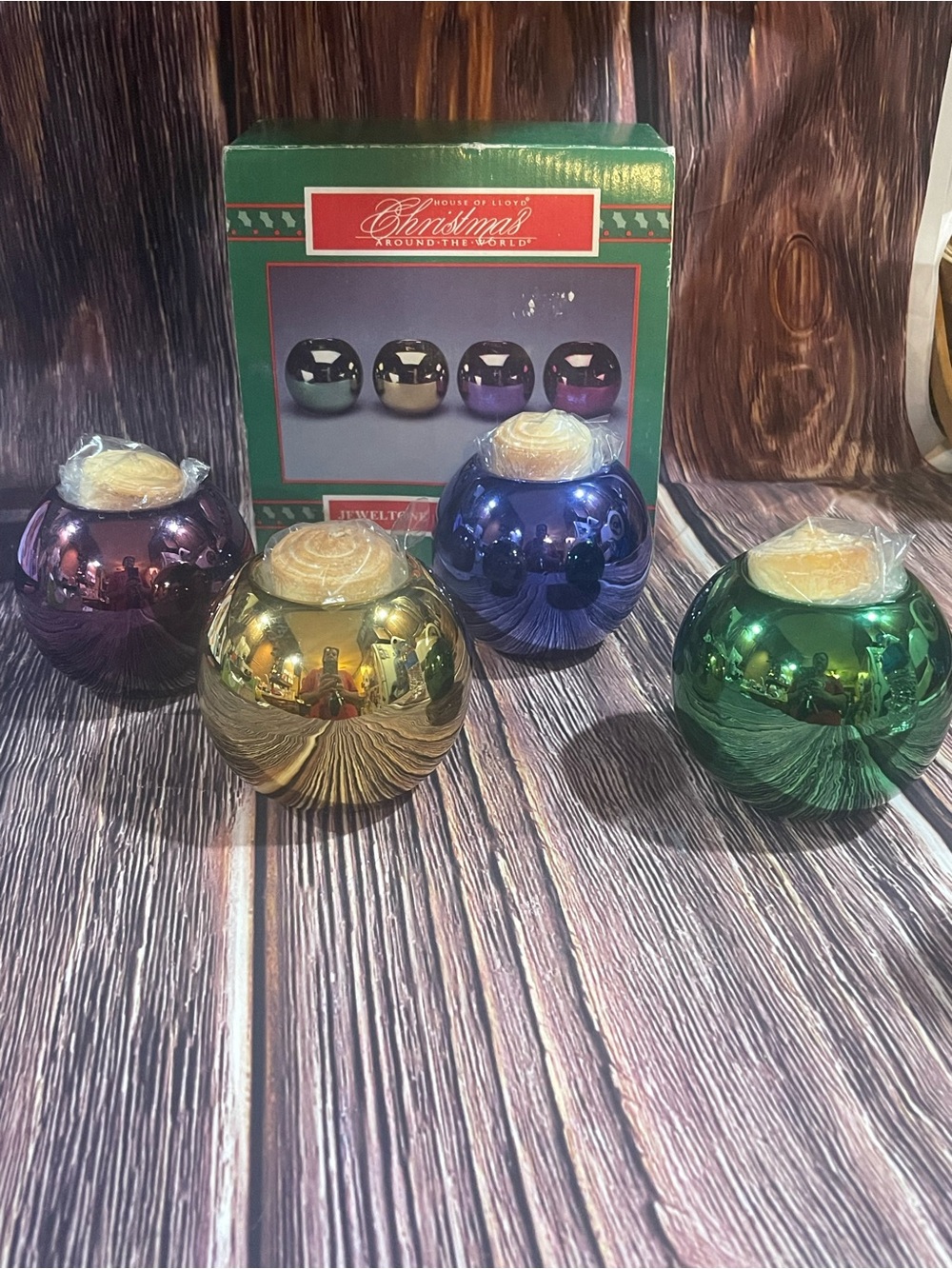 Vintage 1993 House Of Lloyd Jeweltone Candle Holders NOS Never Used